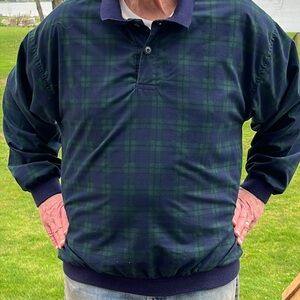 Bastion Golf vintage plaid windbreaker L